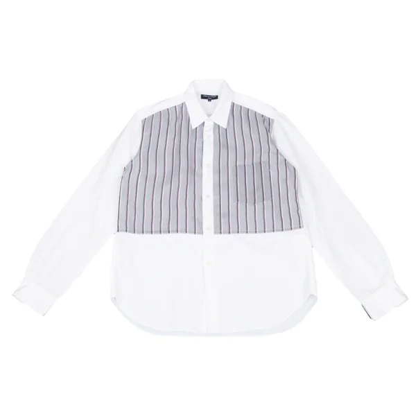 COMME des GARCONS HOMME Front Stripe Switching Shirt White,Grey L K-168925_001