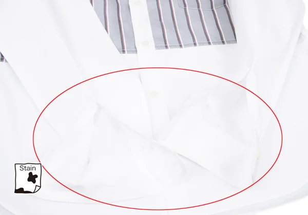 COMME des GARCONS HOMME Front Stripe Switching Shirt K-168925_010