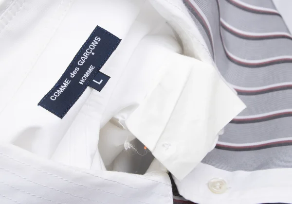 COMME des GARCONS HOMME Front Stripe Switching Shirt K-168925_018