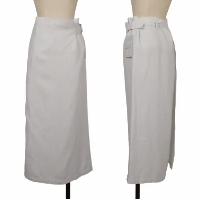 Y's Linen Blended Wrap Skirt