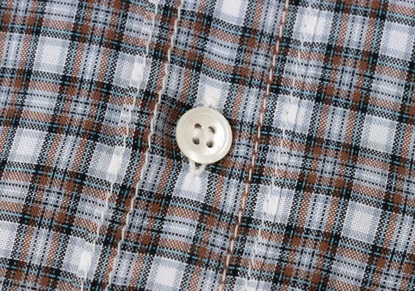 COMME des GARCONS HOMME Back Switching Check Pullover Button Down Shirt K-168930_005