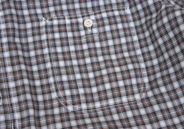 COMME des GARCONS HOMME Back Switching Check Pullover Button Down Shirt K-168930_008