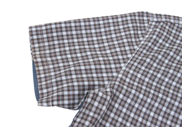 COMME des GARCONS HOMME Back Switching Check Pullover Button Down Shirt K-168930_009