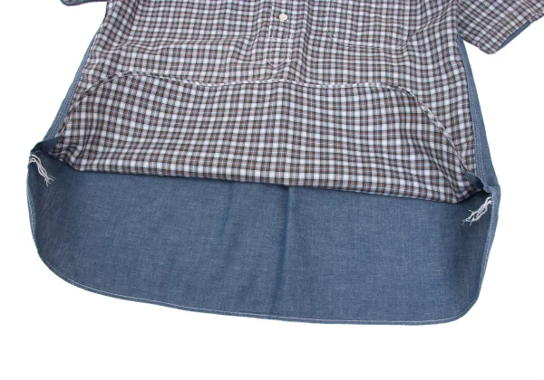 COMME des GARCONS HOMME Back Switching Check Pullover Button Down Shirt K-168930_012