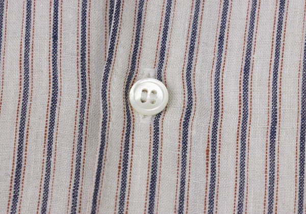 COMME des GARCONS HOMME Linen Back Cotton Striped Short Sleeved Shirt K-168931_005