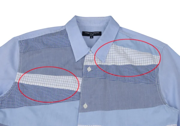 COMME des GARCONS HOMME Cotton Front Panel Design Short-sleeved Shirt K-168933_002