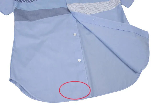 COMME des GARCONS HOMME Cotton Front Panel Design Short-sleeved Shirt K-168933_011