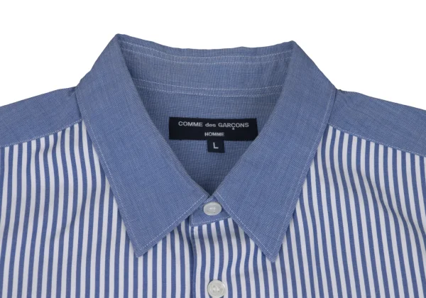 COMME des GARCONS HOMME Cotton Front Striped Long-sleeved Shirt K-168934_003