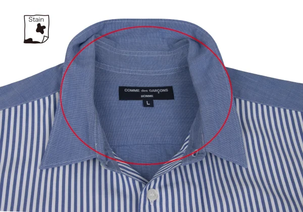 COMME des GARCONS HOMME Cotton Front Striped Long-sleeved Shirt K-168934_004