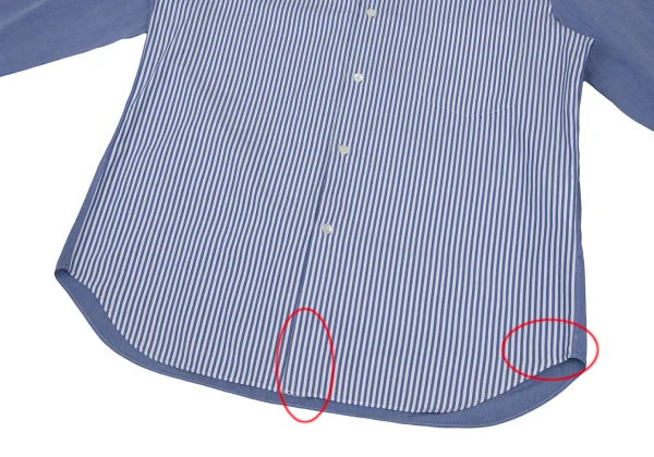 COMME des GARCONS HOMME Cotton Front Striped Long-sleeved Shirt K-168934_010