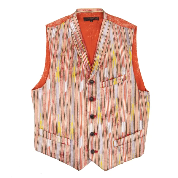 COMME des GARCONS Striped Switching Bleached Vest K-168935_002