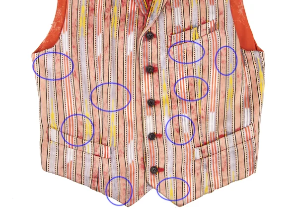 COMME des GARCONS Striped Switching Bleached Vest K-168935_010