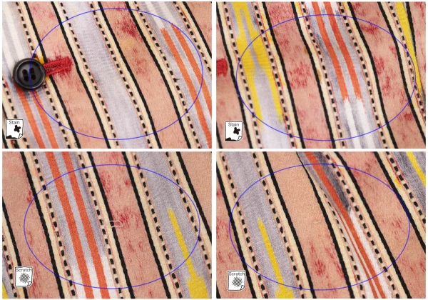 COMME des GARCONS Striped Switching Bleached Vest K-168935_011