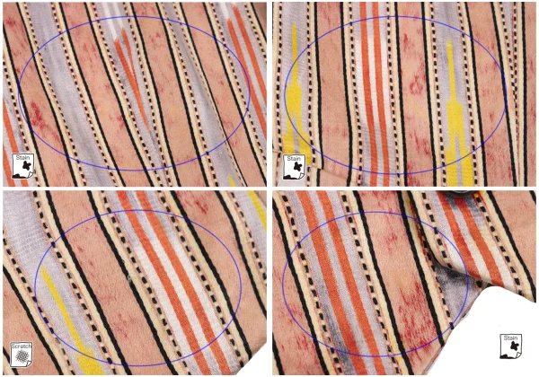 COMME des GARCONS Striped Switching Bleached Vest K-168935_012