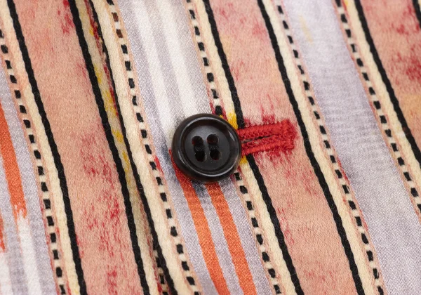 COMME des GARCONS Striped Switching Bleached Vest K-168935_013