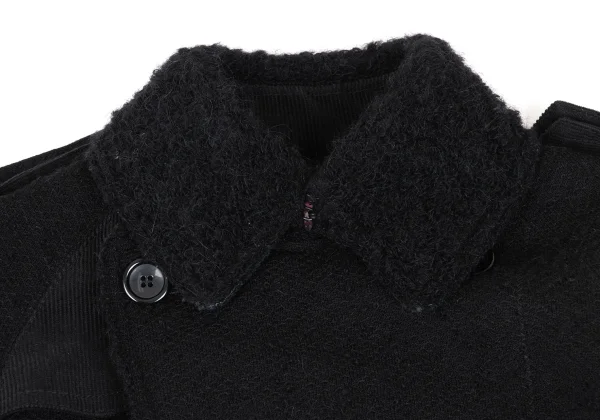 JUNYA WATANABE MAN PINK Piling Pile Knit Short Trench Coat K-168939_004