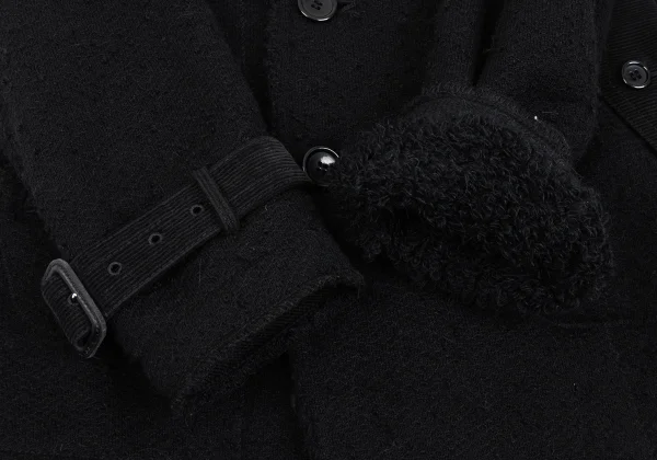 JUNYA WATANABE MAN PINK Piling Pile Knit Short Trench Coat K-168939_008