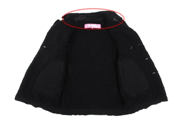 JUNYA WATANABE MAN PINK Piling Pile Knit Short Trench Coat K-168939_014