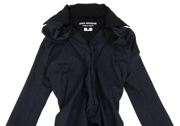 JUNYA WATANABE COMME des GARCON Striped Drape Design Jacket K-168940_003