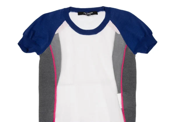 JUNYA WATANABE COMME des GARCONS Mesh Switching Short Sleeve Knit Top K-168944_003