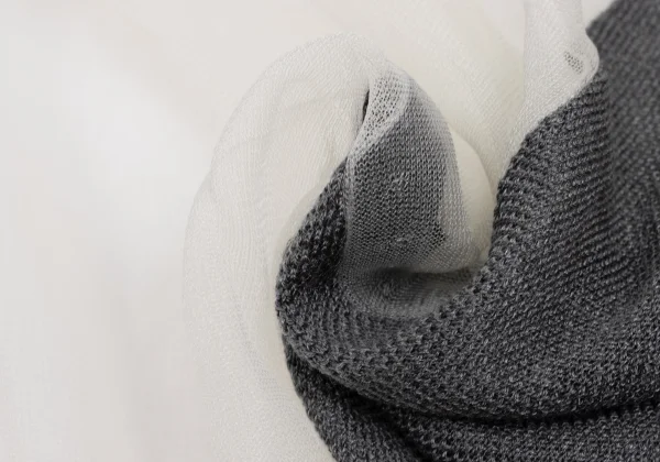 JUNYA WATANABE COMME des GARCONS Mesh Switching Short Sleeve Knit Top K-168944_014