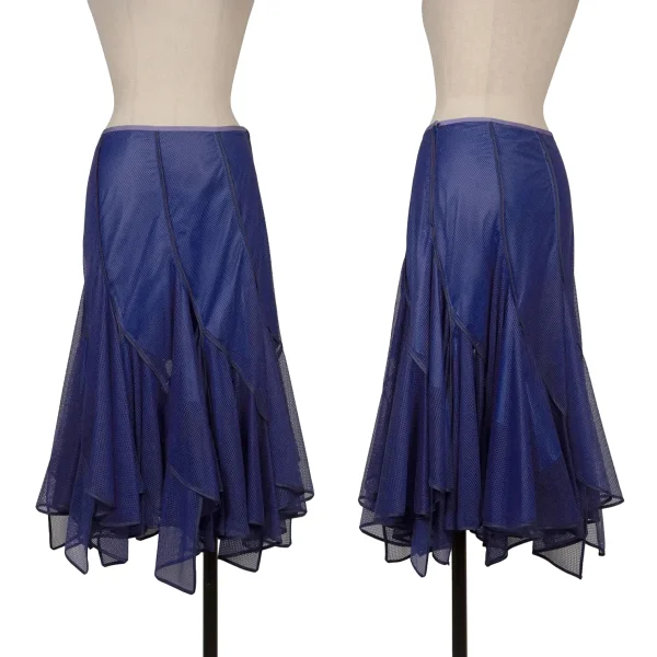 JUNYA WATANABE COMME des GARCONS Mesh Inside-Out Skirt Blue XS K-168946_001
