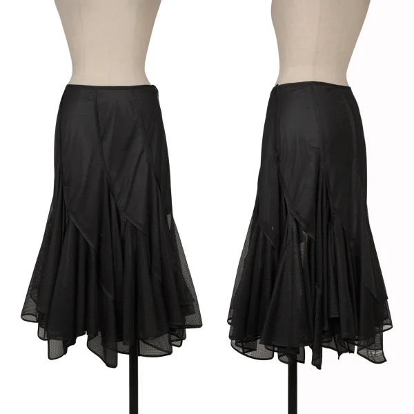 JUNYA WATANABE COMME des GARCONS Mesh Inside-Out Skirt Black XS K-168949_001