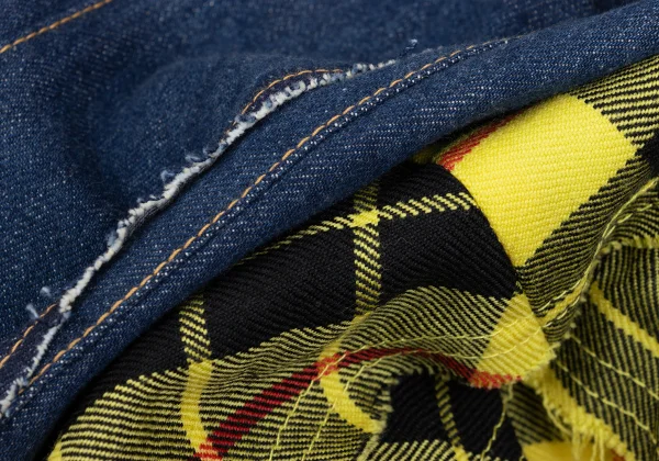 JUNYA WATANABE COMME des GARCONS denim Check Switching Rebuild Skirt K-168950_015
