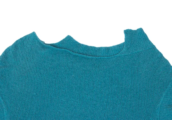 Yohji Yamamoto NOIR Cotton Linen Hem Line Knit Top K-168960_003