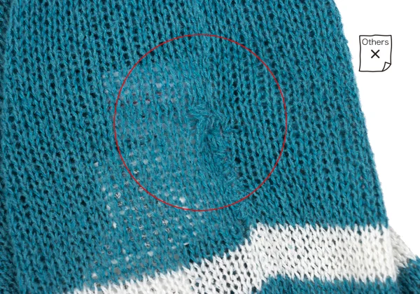 Yohji Yamamoto NOIR Cotton Linen Hem Line Knit Top K-168960_006