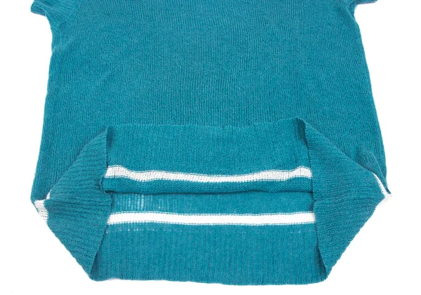 Yohji Yamamoto NOIR Cotton Linen Hem Line Knit Top K-168960_007