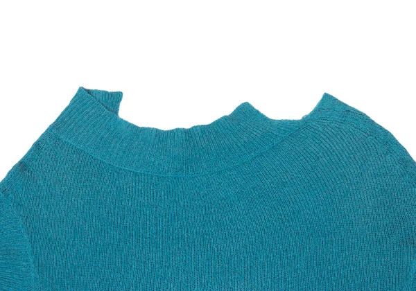 Yohji Yamamoto NOIR Cotton Linen Hem Line Knit Top K-168960_009