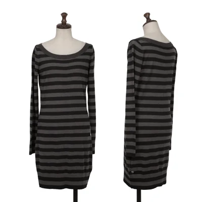 BOSS ORANGE Wool Slik Striped Knit Tunic