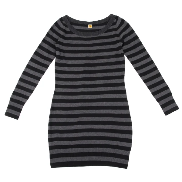 BOSS ORANGE Wool Slik Striped Knit Tunic K-168964_002