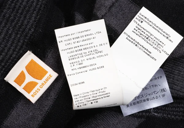 BOSS ORANGE Wool Slik Striped Knit Tunic K-168964_014