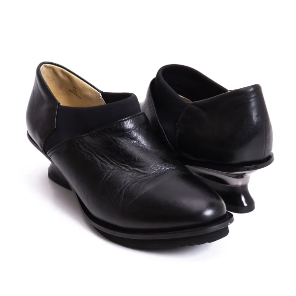 ISSEY MIYAKE Metal Heel Design Leather Shoes Black 25cm(About US 8) K-168966_001
