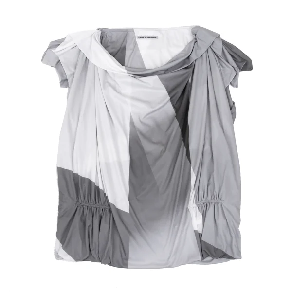 ISSEY MIYAKE Gather Switching Printed Sleeveless Top K-168970_002