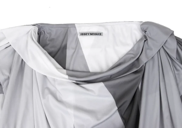 ISSEY MIYAKE Gather Switching Printed Sleeveless Top K-168970_004