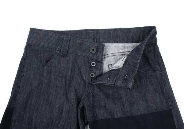 ISSEY MIYAKE A.POC INSIDE Stripe Woven Jacquard Wide Denim Pants K-168971_006