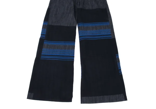 ISSEY MIYAKE A.POC INSIDE Stripe Woven Jacquard Wide Denim Pants K-168971_008