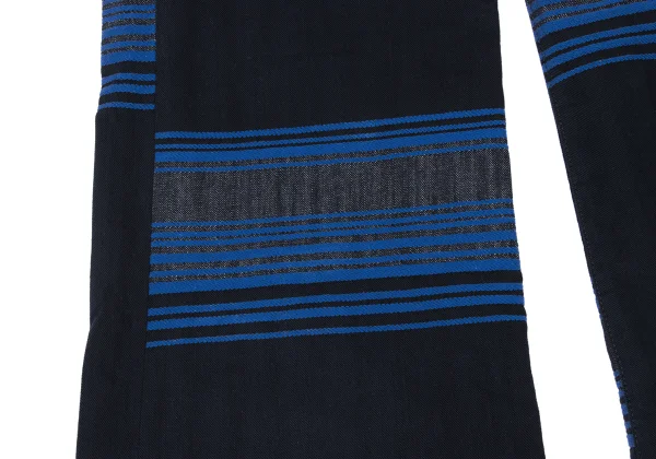 ISSEY MIYAKE A.POC INSIDE Stripe Woven Jacquard Wide Denim Pants K-168971_009