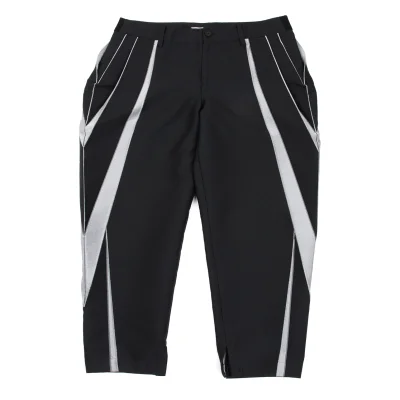 ISSEY MIYAKE Striped Woven Cropped Pants