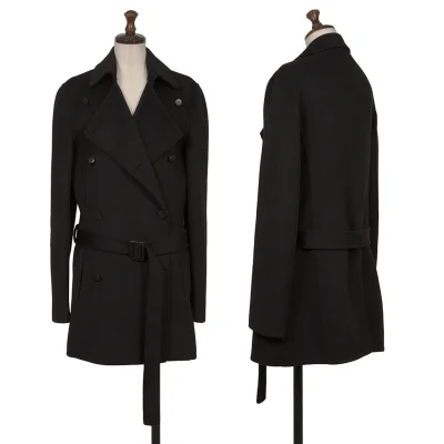 BALLY Angora Blended Wool Short Coat