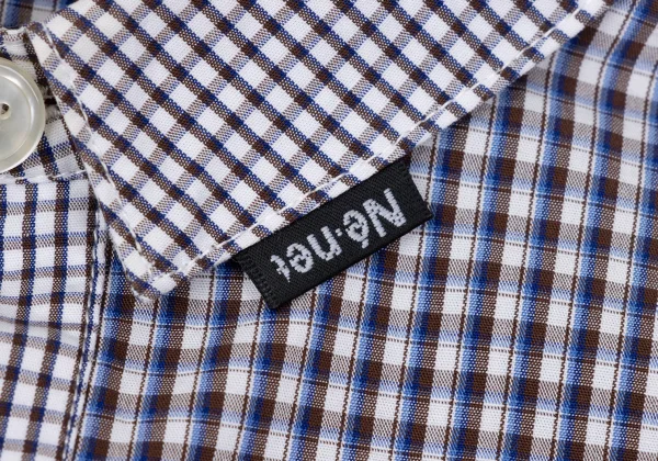 Ne-net Check Stripe Switching Rabbit Embroidery Long-sleeved Shirt K-168981_006