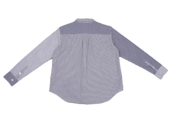 Ne-net Check Stripe Switching Rabbit Embroidery Long-sleeved Shirt K-168981_014
