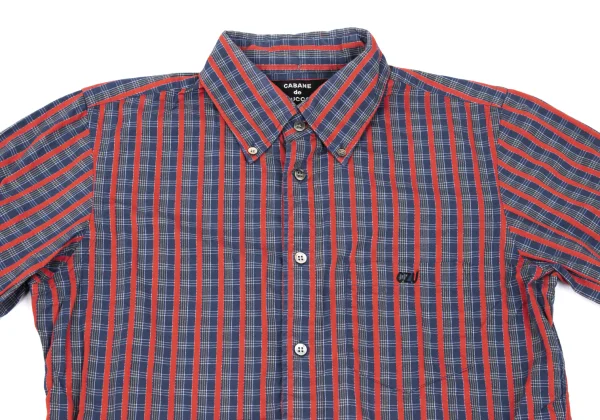 CABANE de zucca Checked Stripe Long-sleeved Shirt K-168983_002