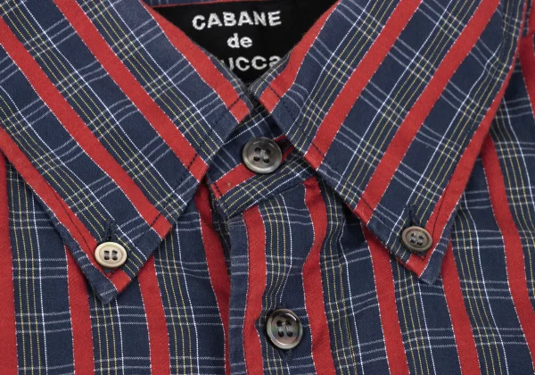 CABANE de zucca Checked Stripe Long-sleeved Shirt K-168983_004