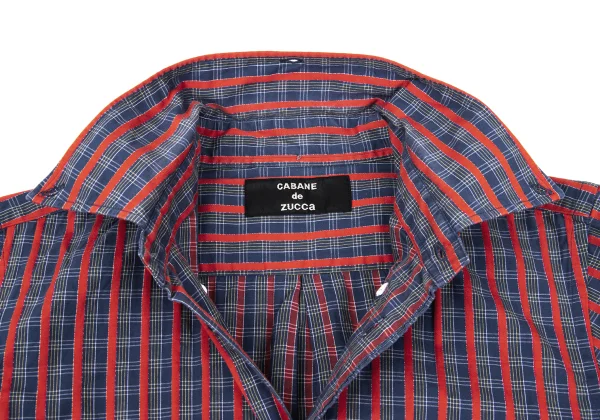 CABANE de zucca Checked Stripe Long-sleeved Shirt K-168983_005