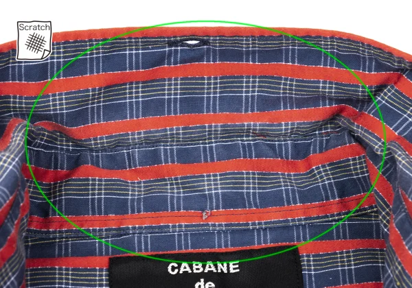 CABANE de zucca Checked Stripe Long-sleeved Shirt K-168983_006