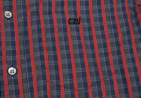 CABANE de zucca Checked Stripe Long-sleeved Shirt K-168983_007